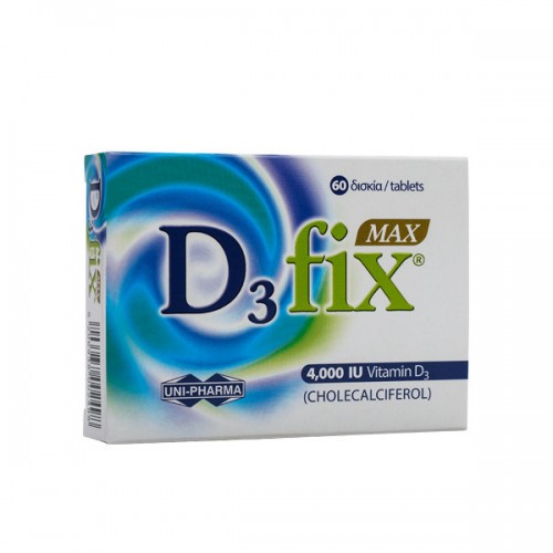 Uni-Pharma D3 Fix Max Βιταμίνη D3 4000iu 60tabs