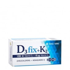 Uni-Pharma D3 Fix 1200iu + K2 45mg 60 Tabs Βιταμίνη D3 Και K2