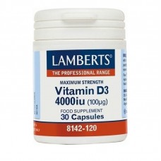 Lamberts - Vitamin D3 4000iu - 30 Kάψουλες